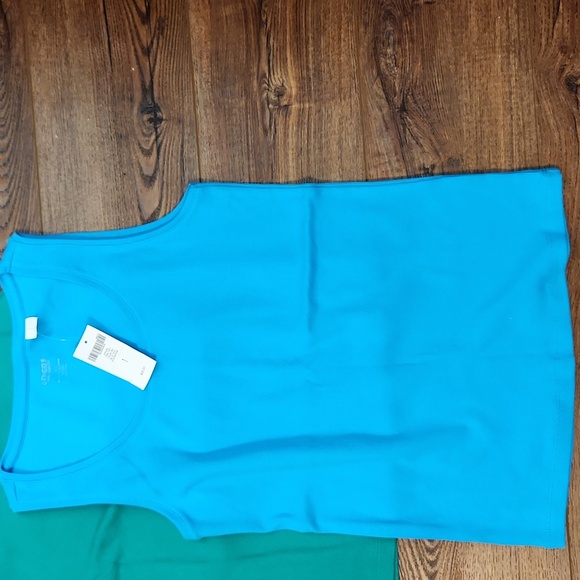 Chico's 3 Tess True Color Tees Tank Tops - Orange Green Blue NWT Small - Picture 9 of 13